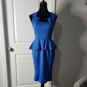 Elegant Blue Sleeveless Dress